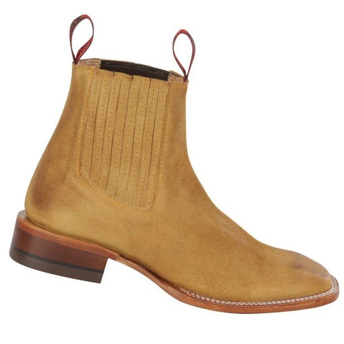 Botines Charros Quincy de Gamuza (Nobuck) con Punta Cuadrada - Image 2