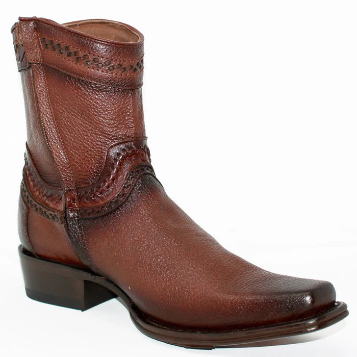 Botines de Cuero Original Punta Europea Cafe LAB