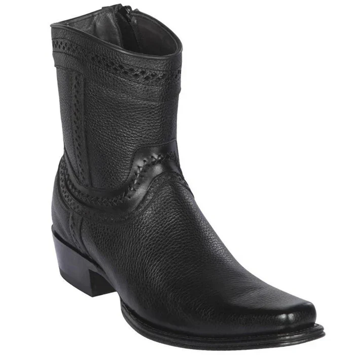 Botines de Cuero Original Punta Europea Color Negro LAB - Image 3