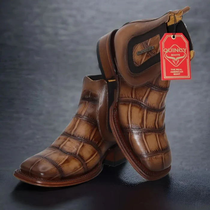 Botin de Cocodrilo Grabado con Punta Cuadrada - Image 7
