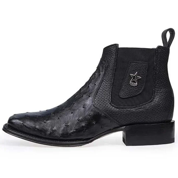 Botin Vaquero de Avestruz Original Horma Cuadrada LAB - Image 4