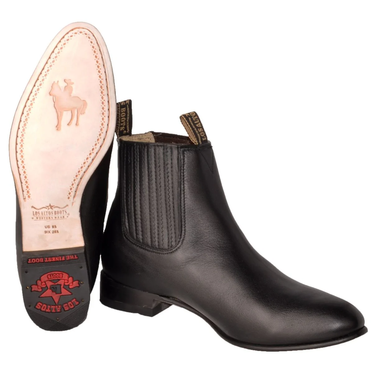 Botines Charros de Piel de Venado Original Color Negro LAB-615105 - Image 5