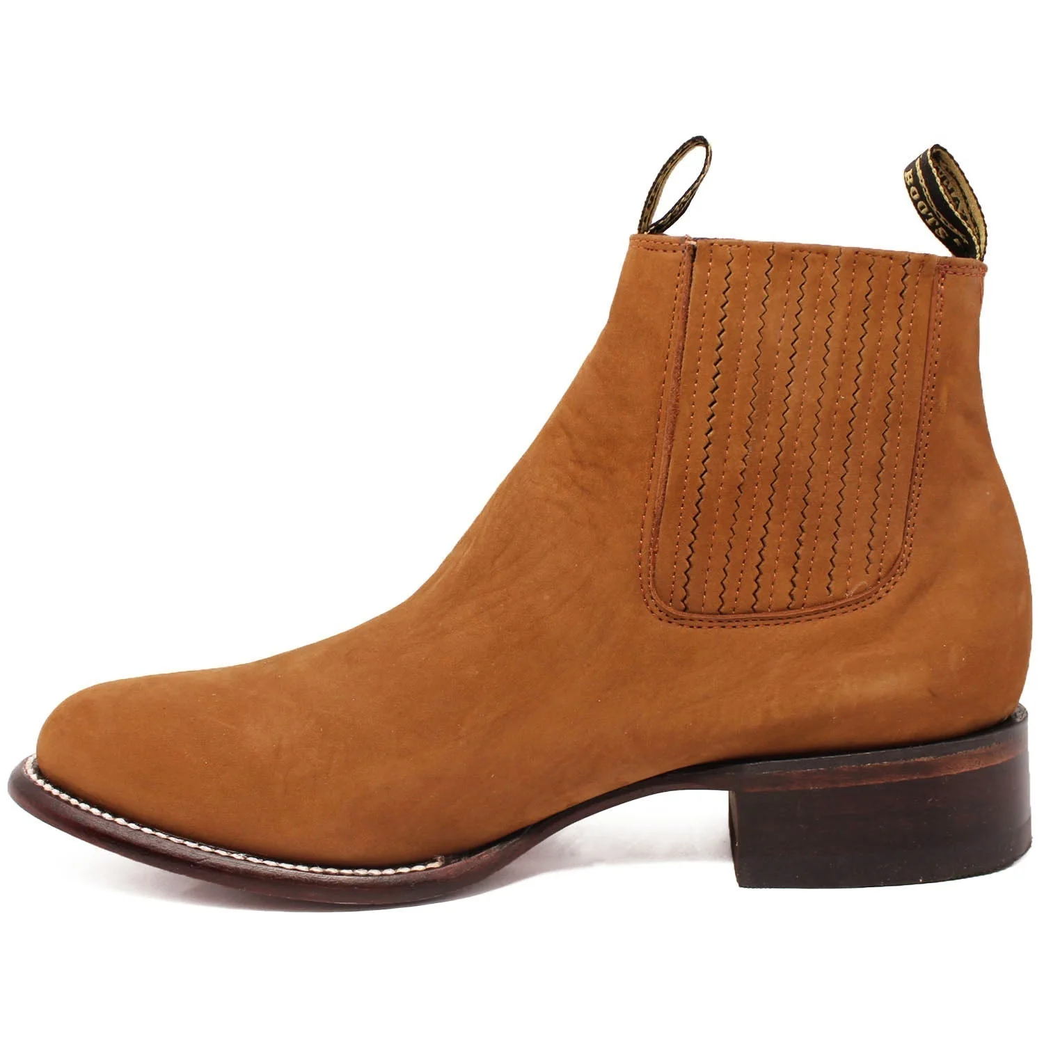 Botines Charros de Gamuza Punta Redonda Color Shedron Los Altos Boots LAB-50B6350 - Image 2