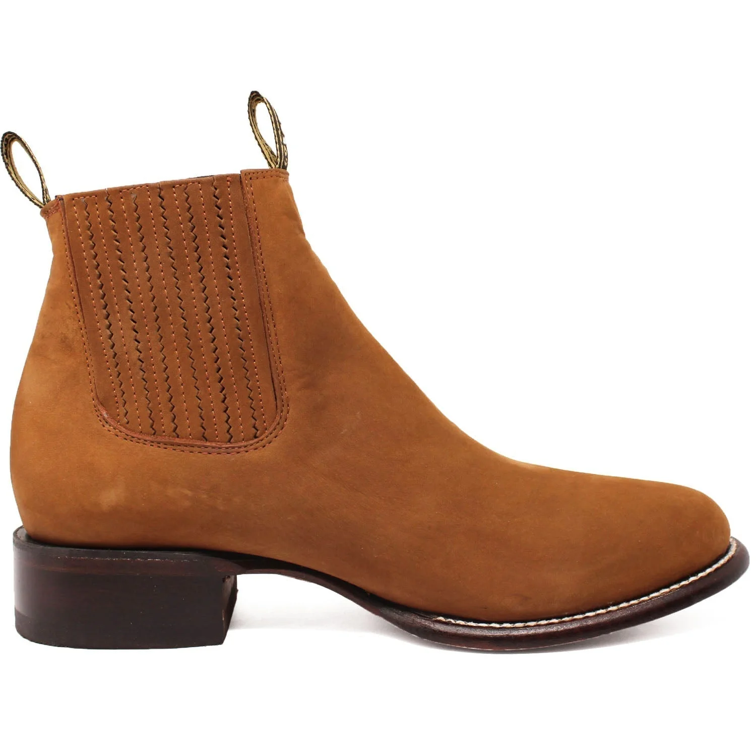 Botines Charros de Gamuza Punta Redonda Color Shedron Los Altos Boots LAB-50B6350 - Image 3