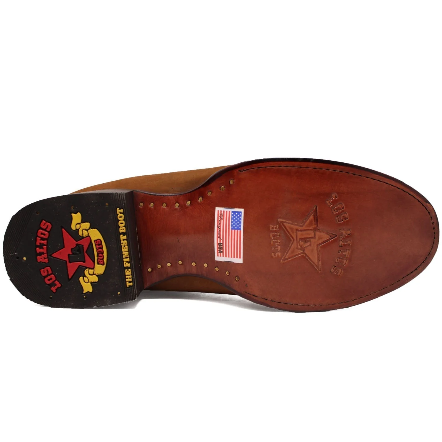 Botines Charros de Gamuza Punta Redonda Color Shedron Los Altos Boots LAB-50B6350 - Image 4
