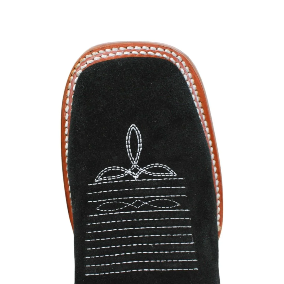 Botines Charros de Gamuza Punta Cuadrada para Mujer Color Negro Q82BJ6305 - Image 3