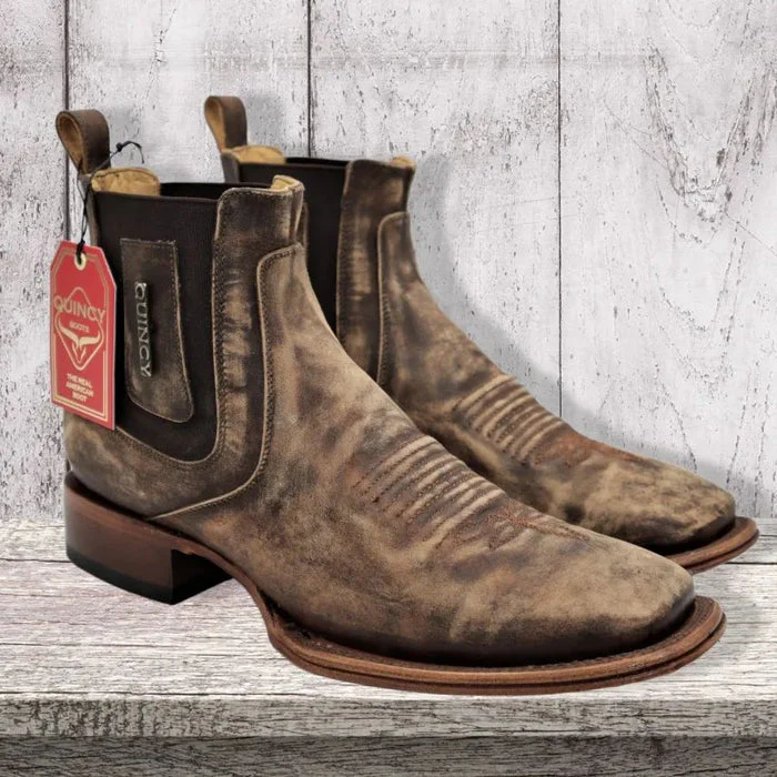 Botines Charros Quincy con Punta Cuadrada Color Miel - Image 2