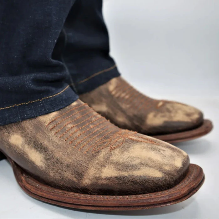 Botines Charros Quincy con Punta Cuadrada Color Miel - Image 4