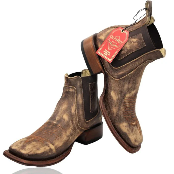 Botines Charros Quincy con Punta Cuadrada Color Miel - Image 6