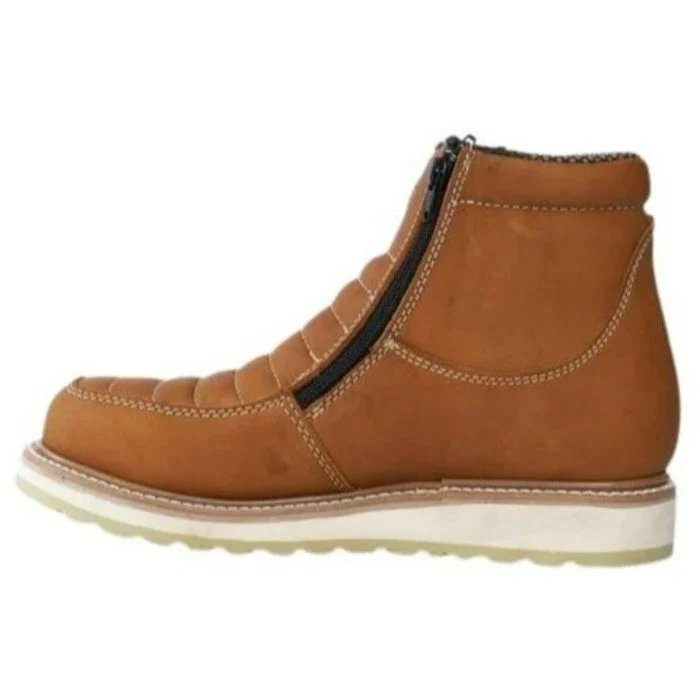 Botines de Trabajo Hammer con Doble Zipper Suela Doble Densidad Color Habana - Image 2