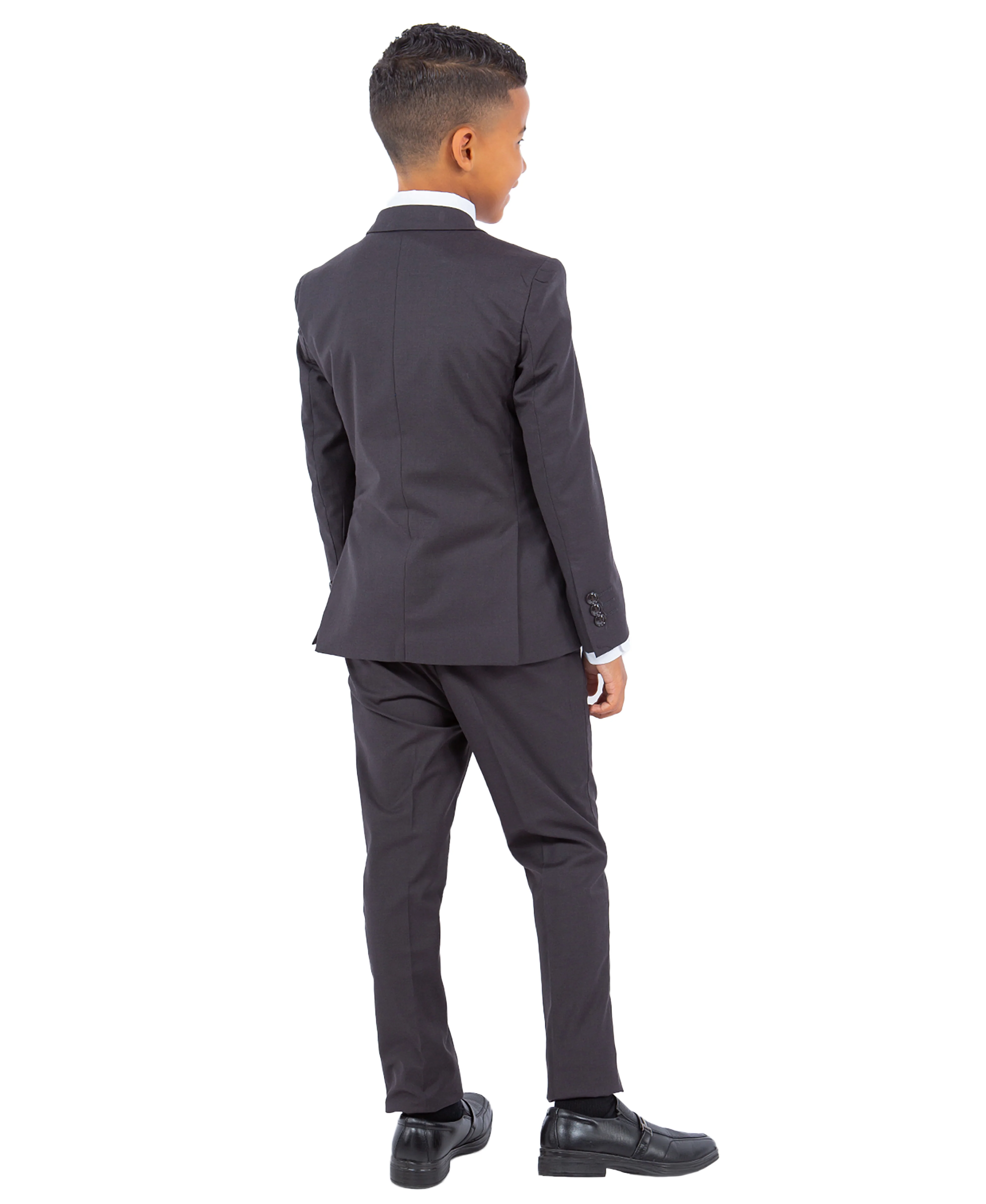 Perry Ellis Boys Suit Solid Dark Grey - Image 3