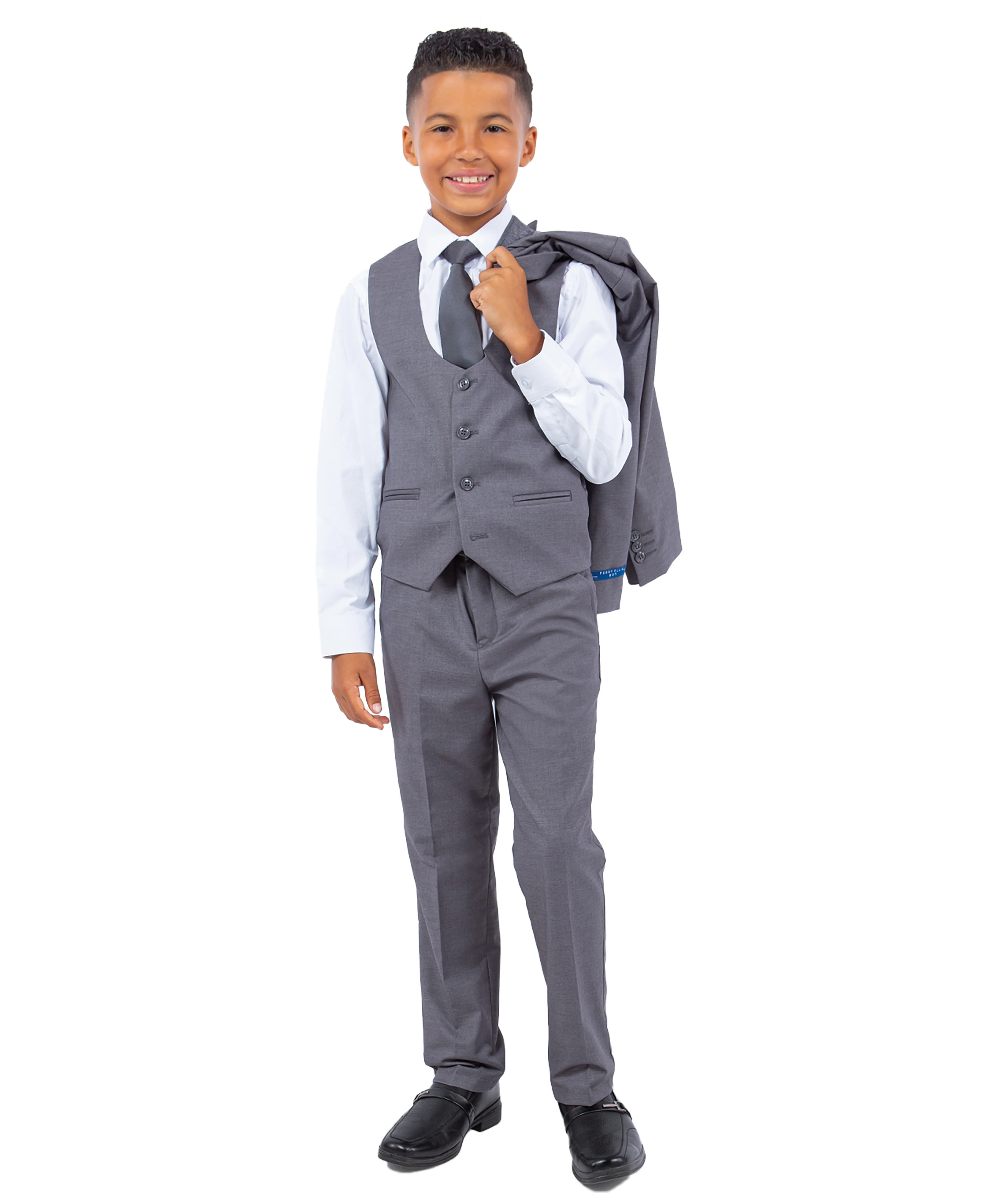 Perry Ellis Boys Suit Medium Grey - Image 3