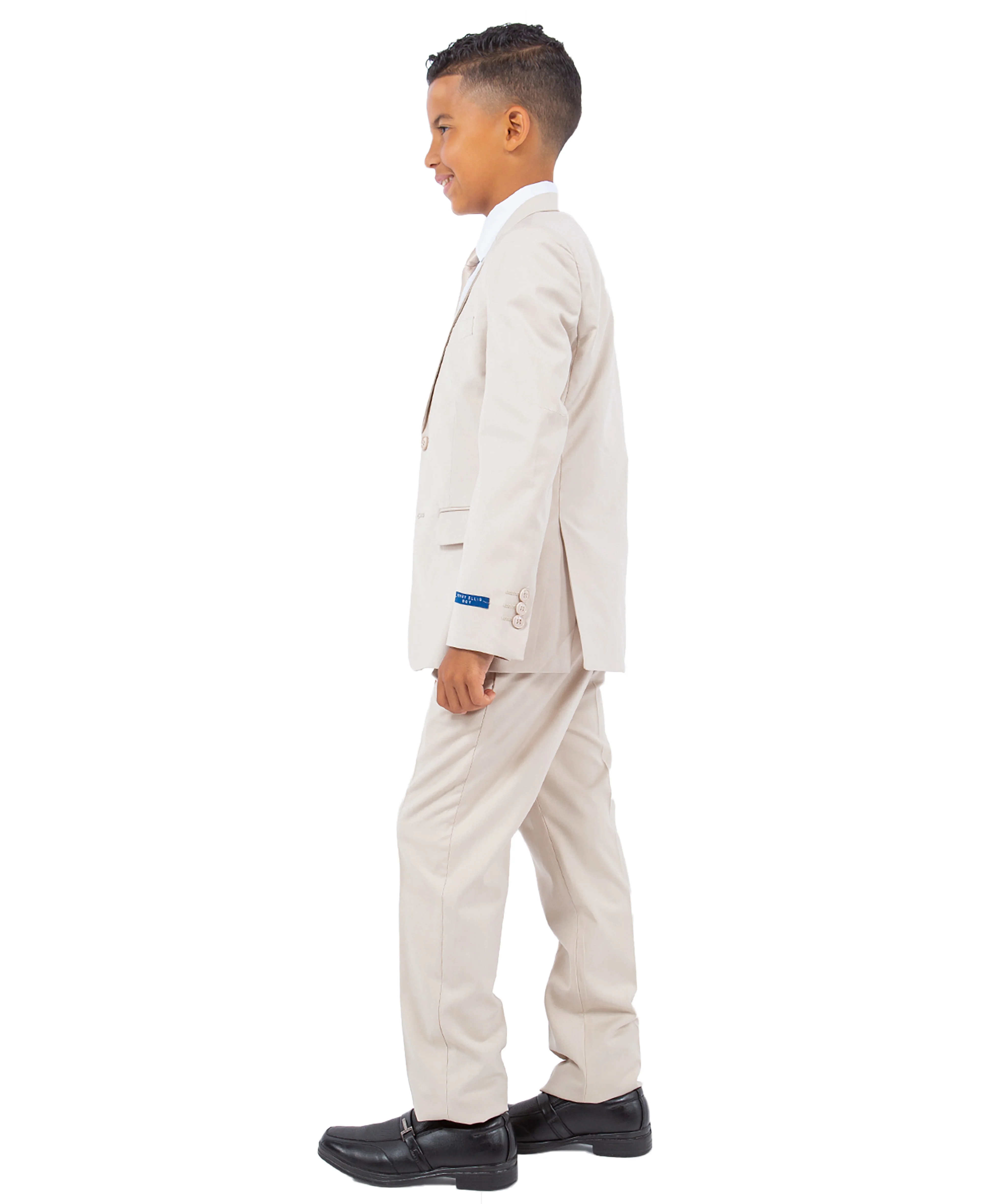 Perry Ellis Boys Suit Solid Light Tan - Image 2