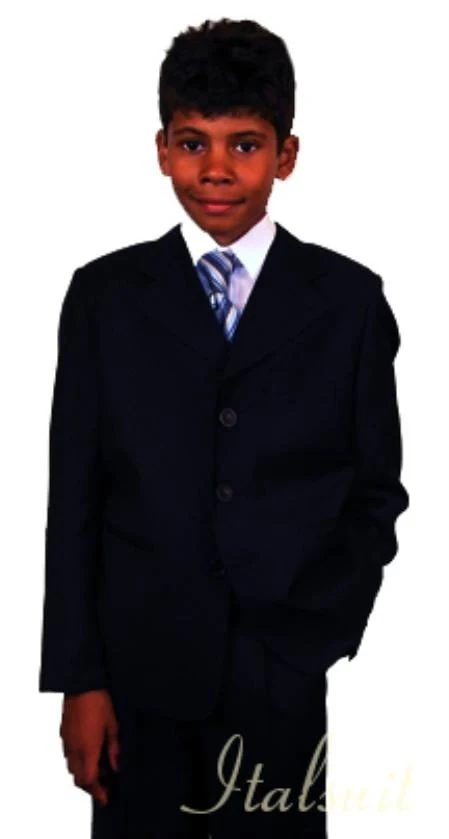 Boys Suits Super 150's Italian super fine Kids Sizes poly~rayon Black Suits Perfect for toddler Suit wedding attire outfits