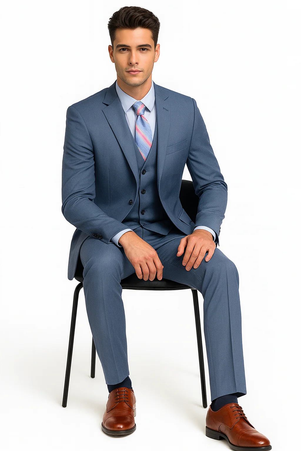 Brand: Caravelli Collezione Suit - Caravelli Suit - Caravelli italy Men's Blue Suit - Image 4