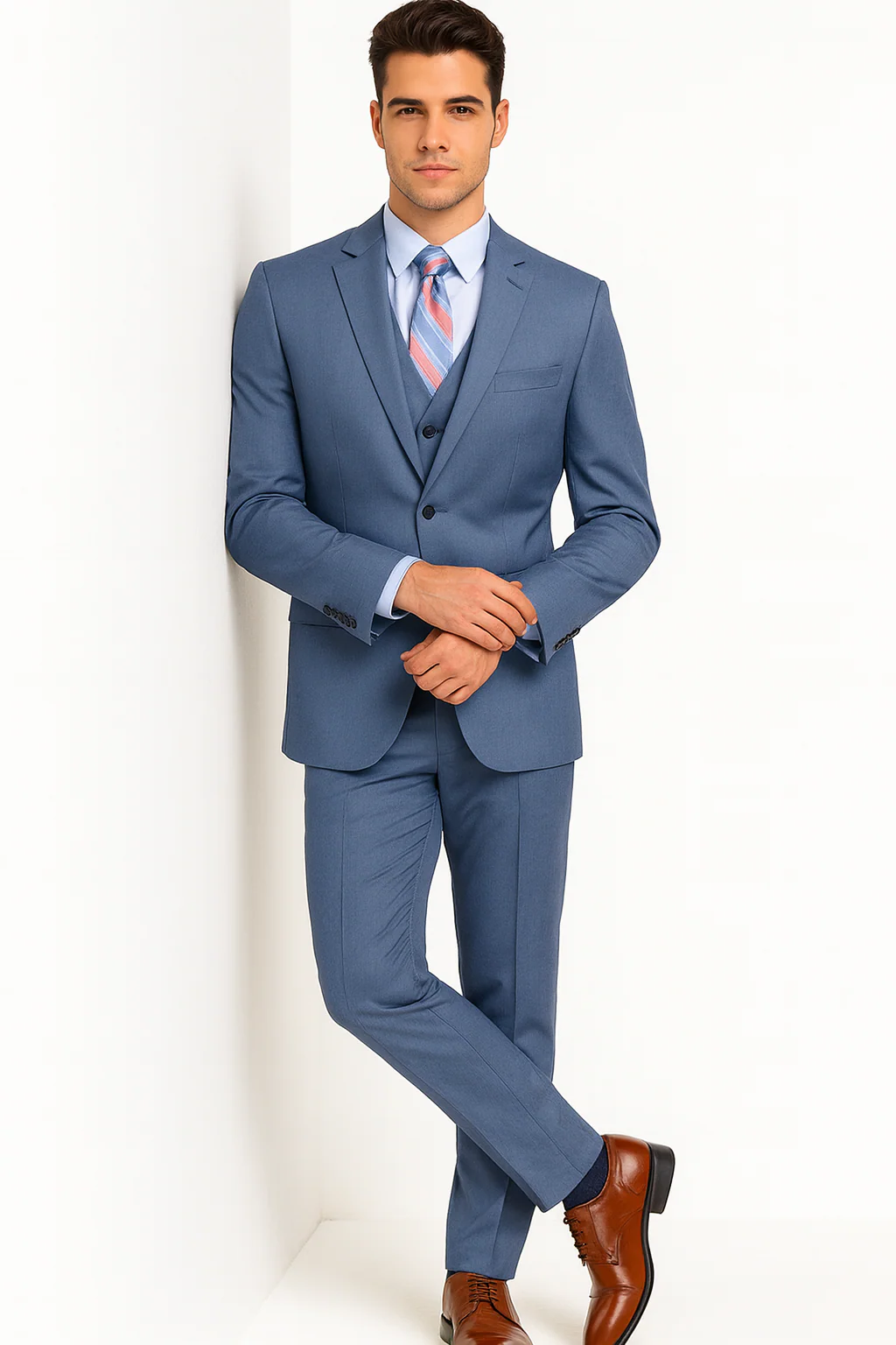 Brand: Caravelli Collezione Suit - Caravelli Suit - Caravelli italy Men's Blue Suit - Image 6