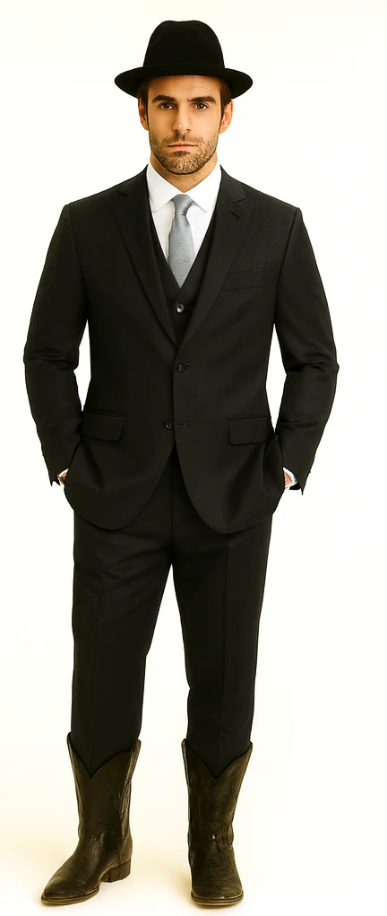 Brand: Caravelli Collezione Suit - Caravelli Suits - Caravelli italy Caravelli Men's 2 Buttons Grey 3 Piece Vested Suit - Image 7