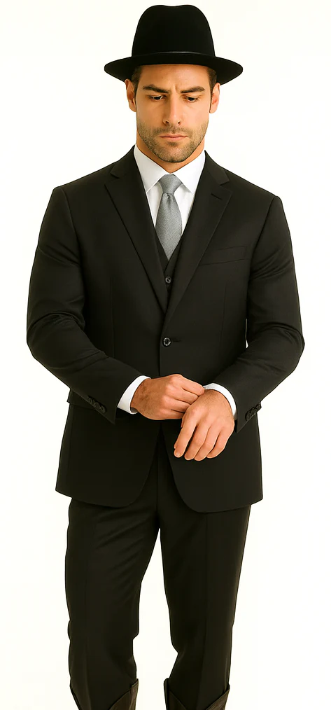 Brand: Caravelli Collezione Suit - Caravelli Suits - Caravelli italy Caravelli Men's 2 Buttons Grey 3 Piece Vested Suit - Image 8