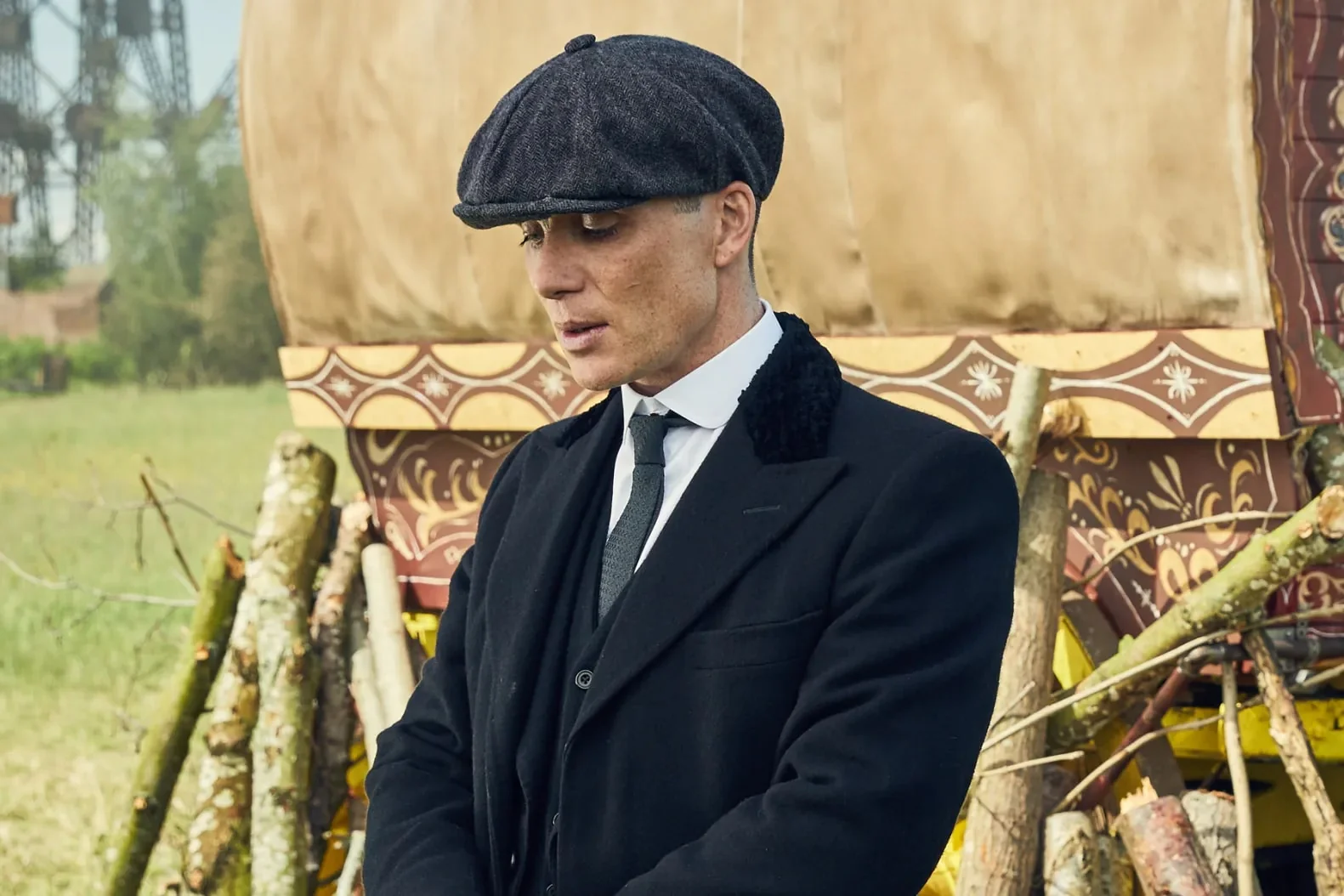 Brand New Quality 1920's English Style Peaky Blinders Style Vested Peaky Blinder Suit - Peaky Blinders Outfit + Overcoat + Hat (Peaky Blinder Custome) - Image 11