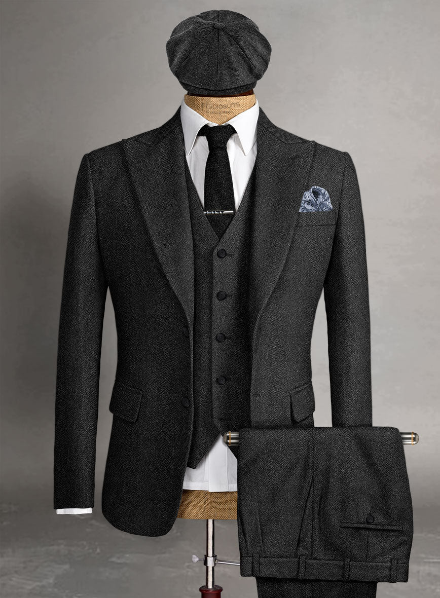 Brand New Quality 1920's English Style Peaky Blinders Style Vested Peaky Blinder Suit - Peaky Blinders Outfit + Overcoat + Hat (Peaky Blinder Custome) - Image 12