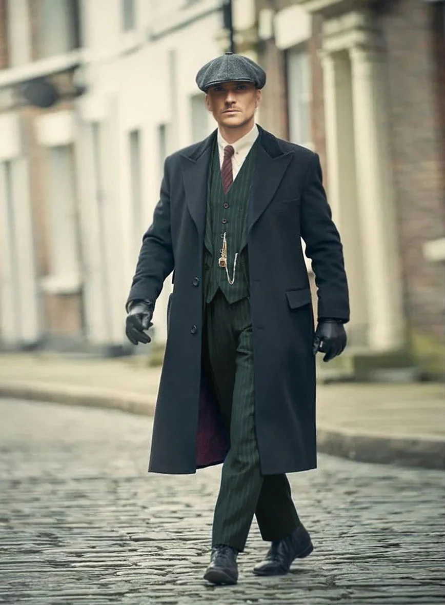 Brand New Quality 1920's English Style Peaky Blinders Style Vested Peaky Blinder Suit - Peaky Blinders Outfit + Overcoat + Hat (Peaky Blinder Custome) - Image 26