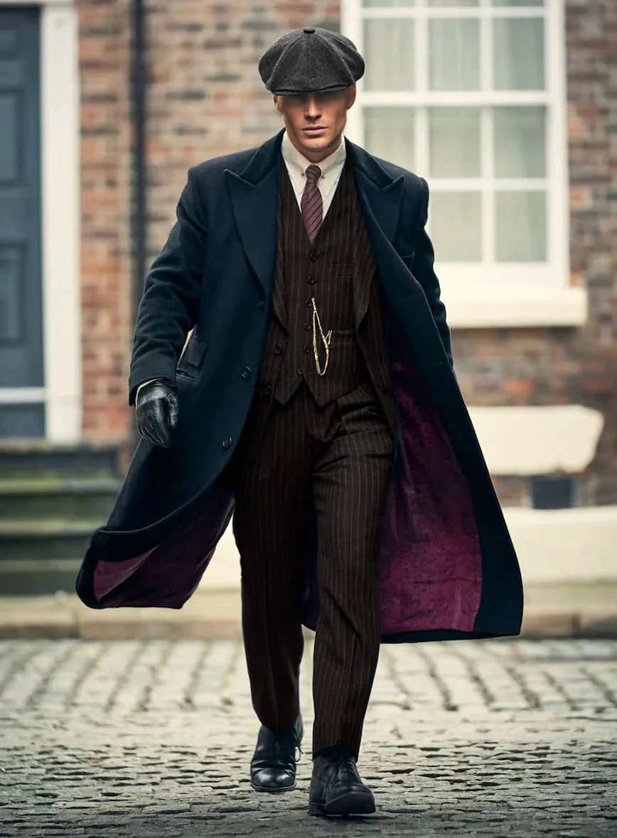 Brand New Quality 1920's English Style Peaky Blinders Style Vested Peaky Blinder Suit - Peaky Blinders Outfit + Overcoat + Hat (Peaky Blinder Custome) - Image 30