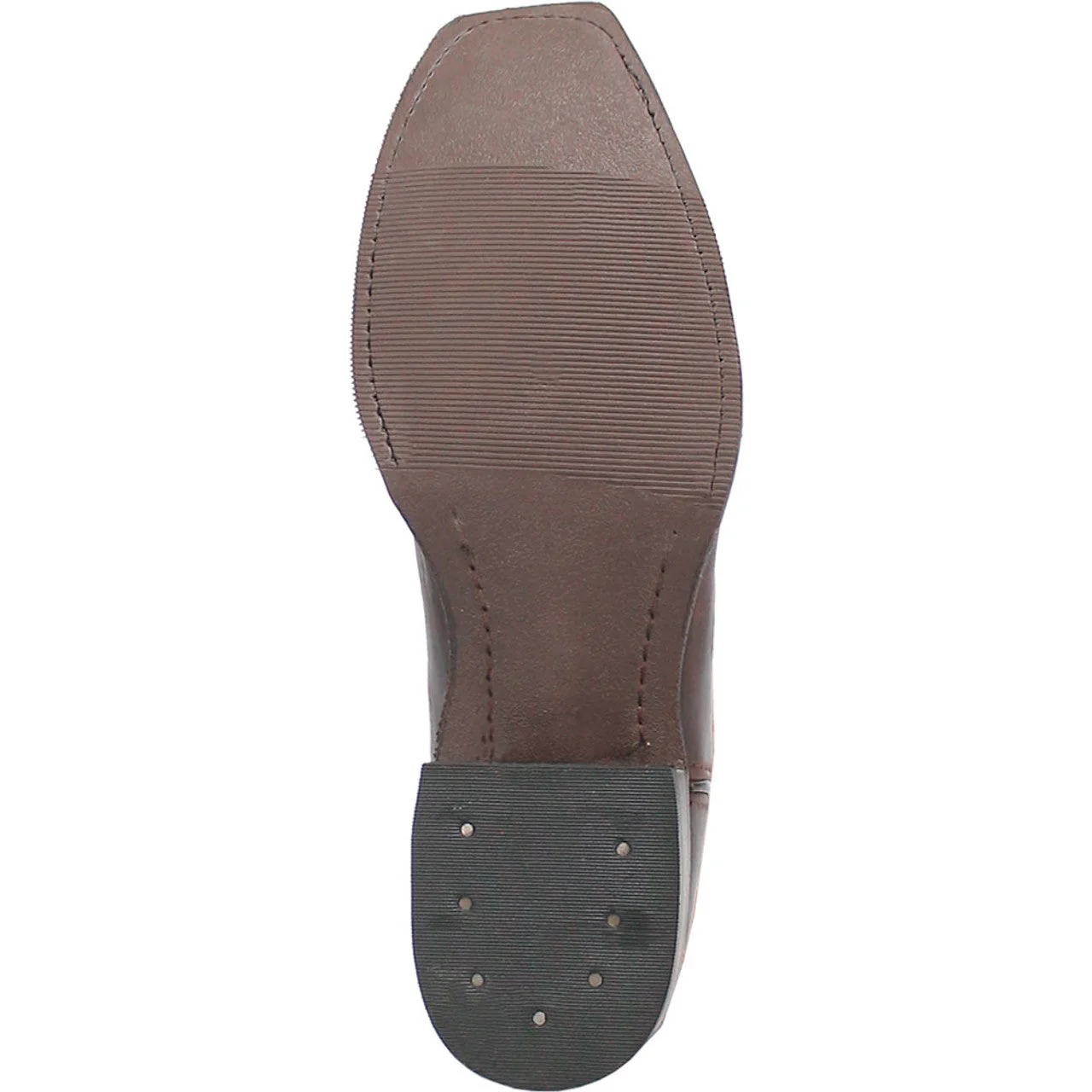Dingo Brown and Red Snoot Toe Leather Western Boots - Image 5