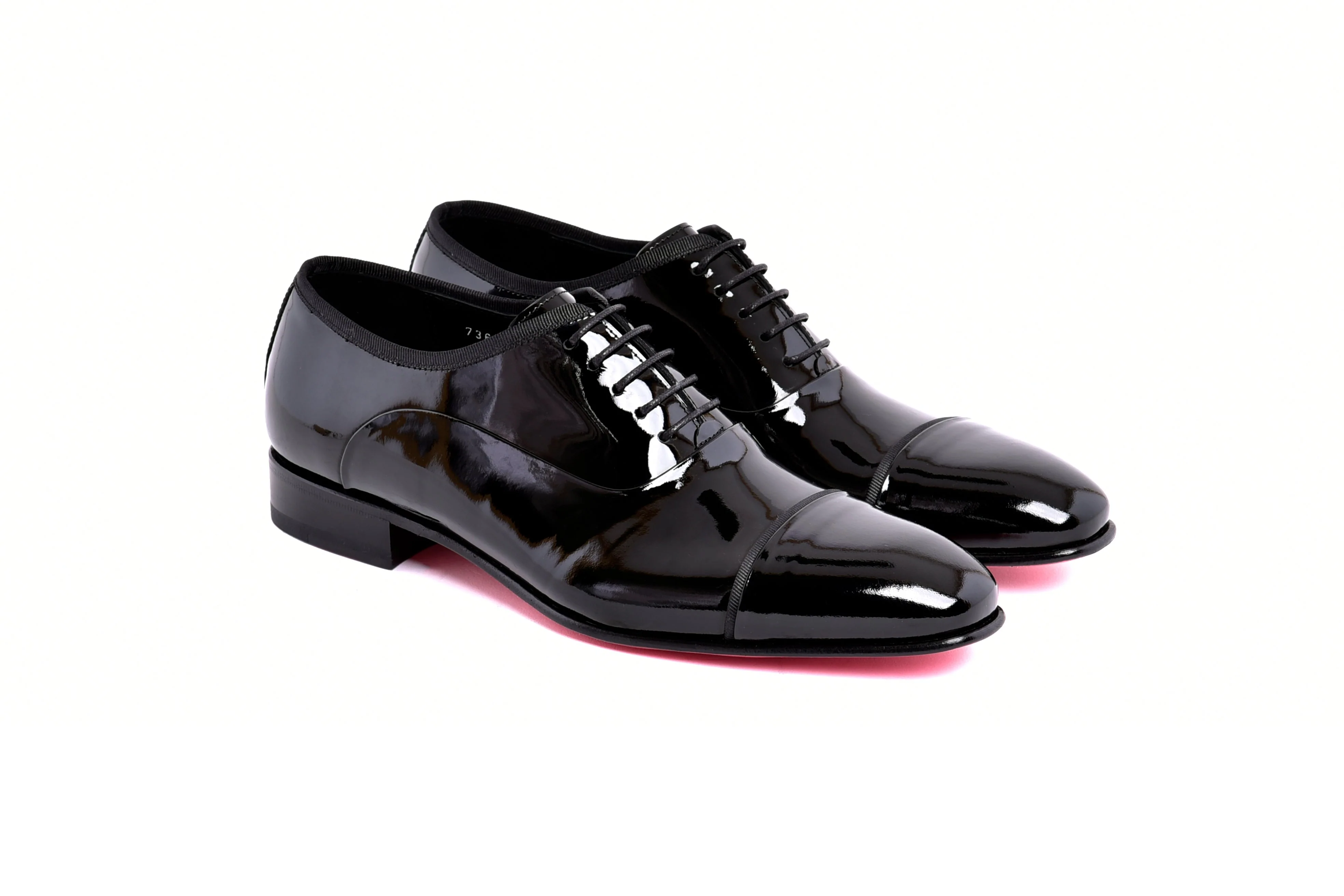 C0001102- 7368P Cap toe lace up - Black Patent - Image 4