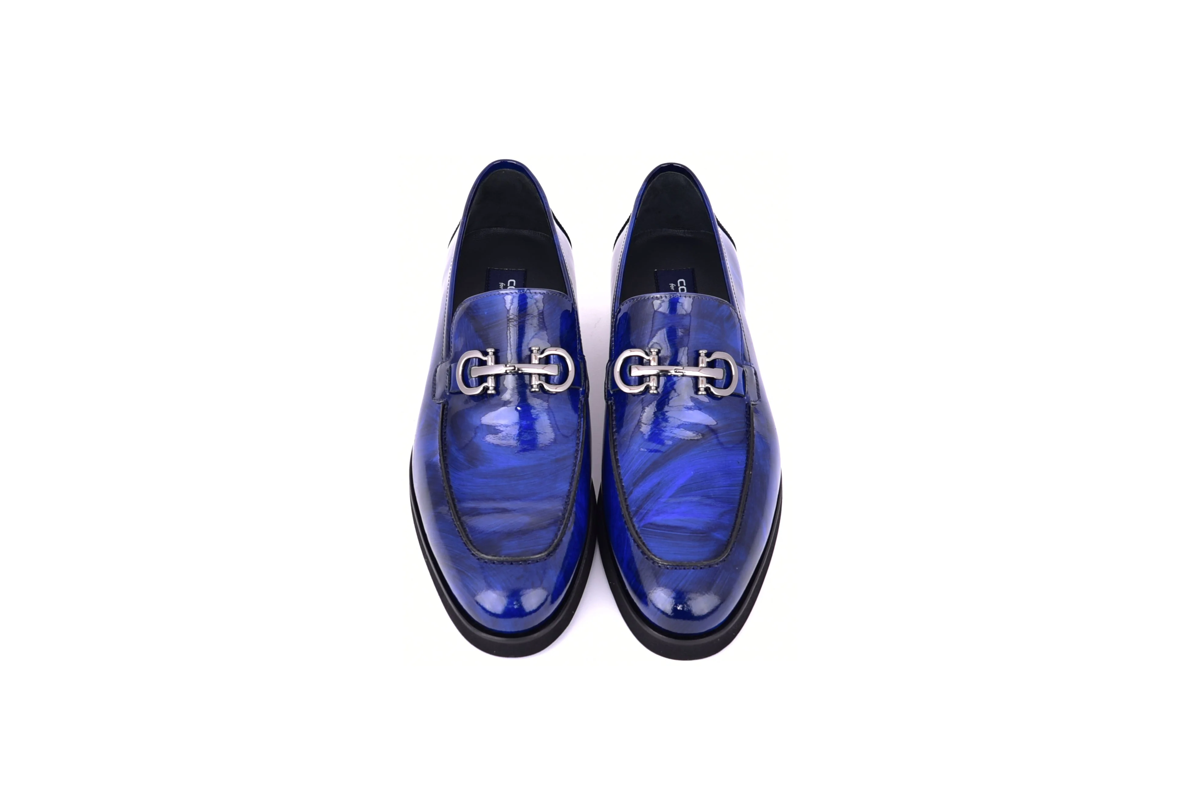 C0001207-7249 loafer with silver buckle-Marble Blue - Image 4