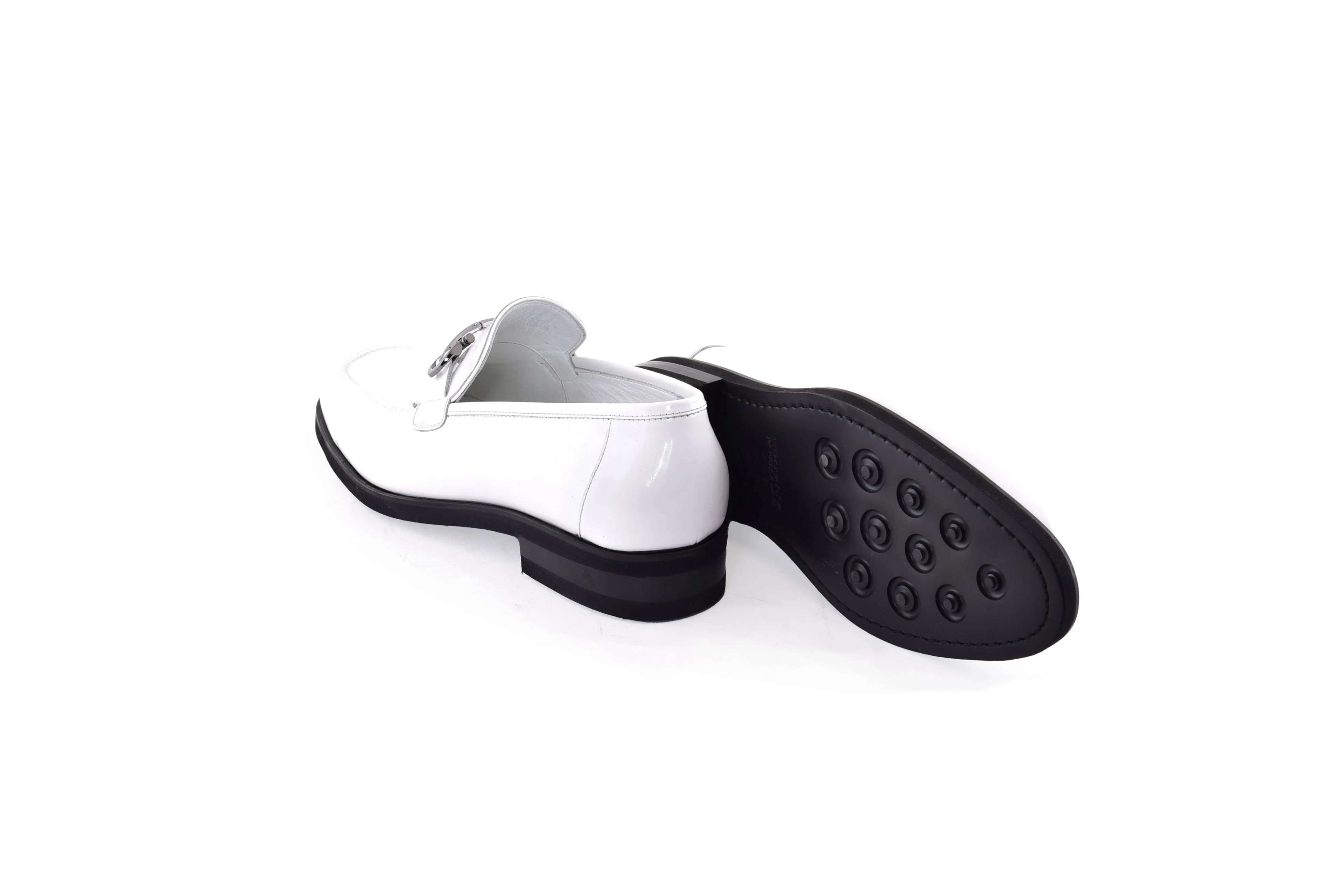 C0001209-7249 loafer with silver buckle-White - Image 3