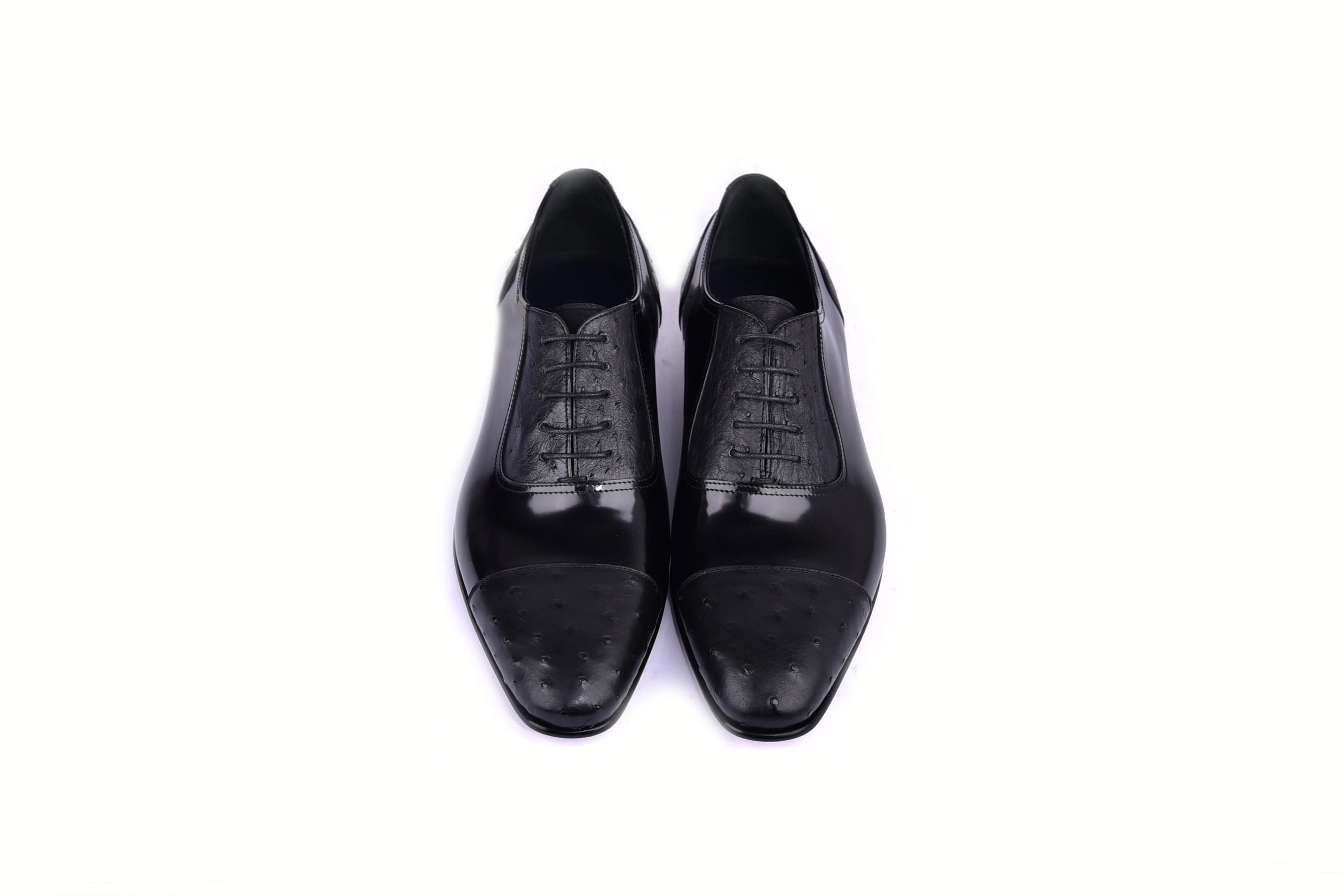 C0001301-6708 Cap toe Ostrich-Black - Image 4
