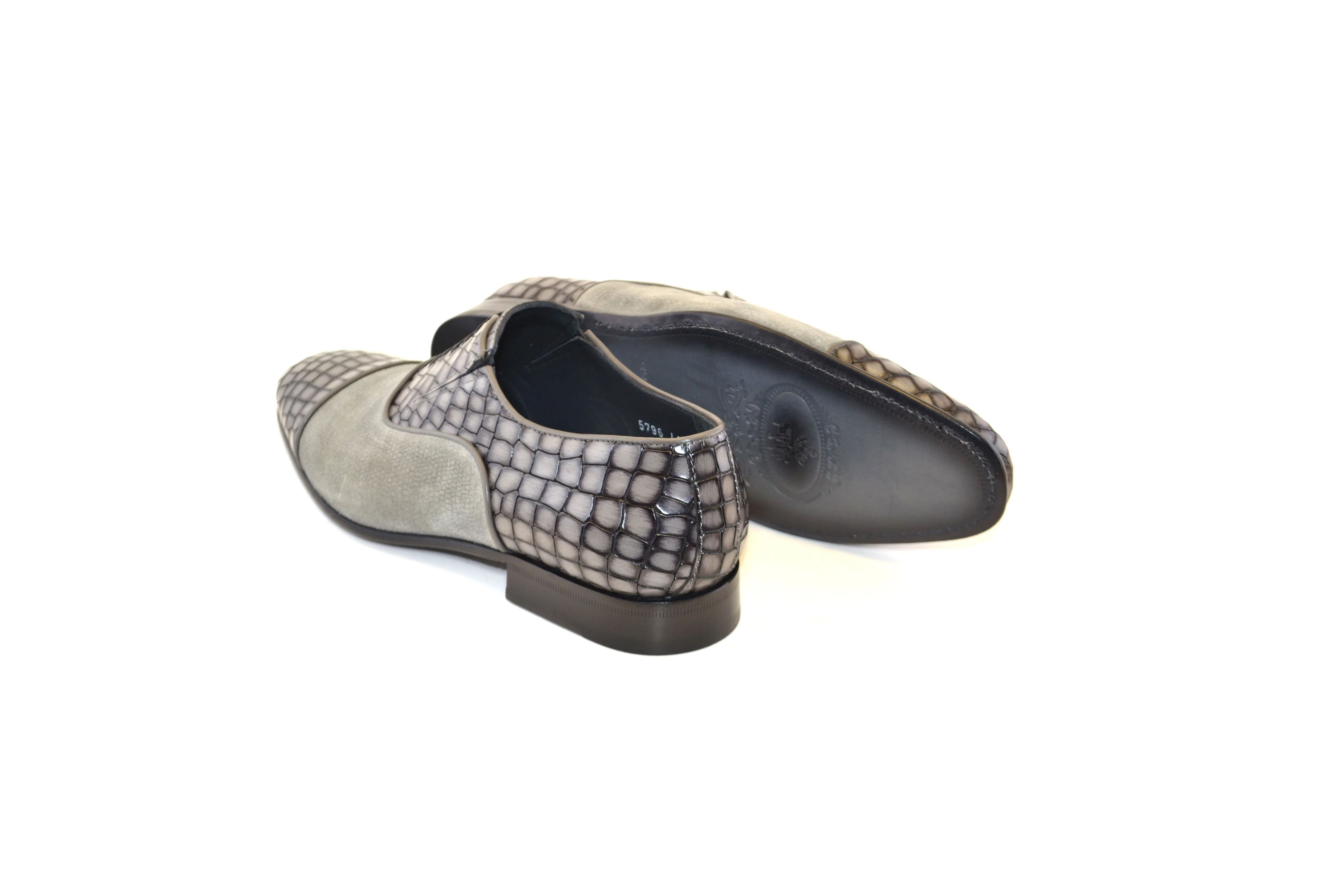 C012-5796 Cap Toe Slip On / Lace Up Grey - Image 3