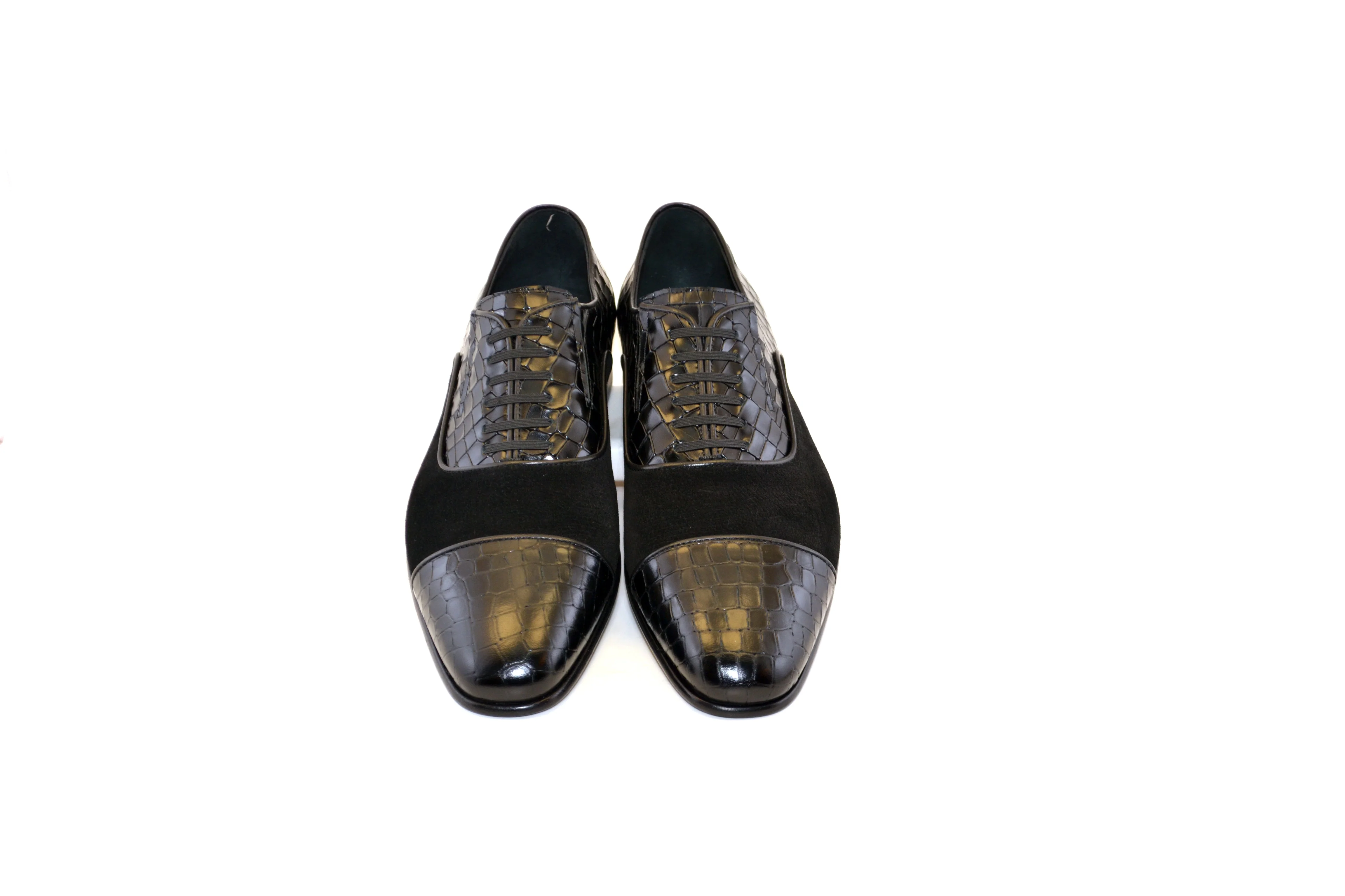 C015-5796 Cap Toe Slip On / Lace Up Black - Image 4
