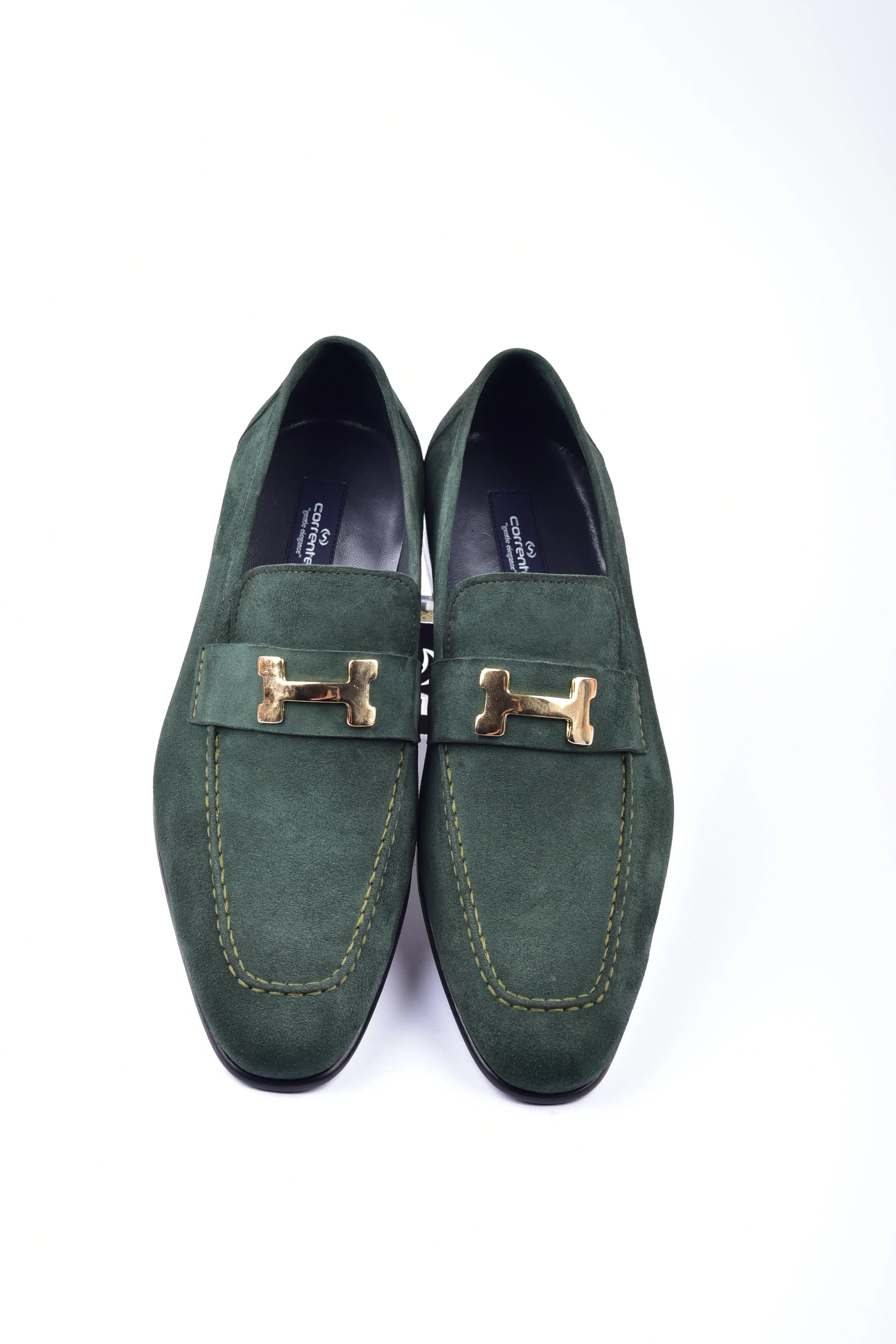 C02002-5760S H buckle Suede-Green - Image 3