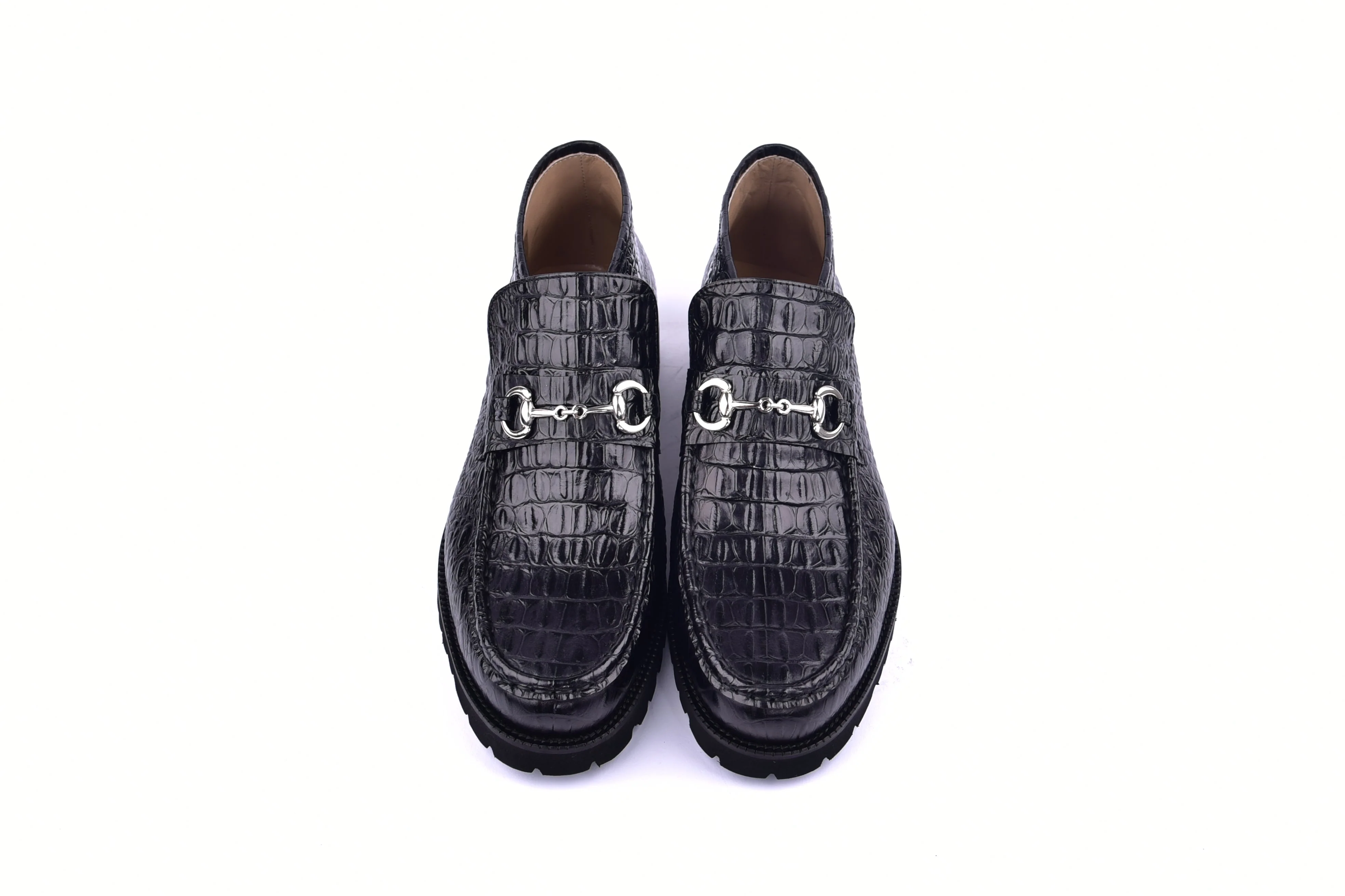 C03023-5786C Horn Back Print Leather- Black - Image 4