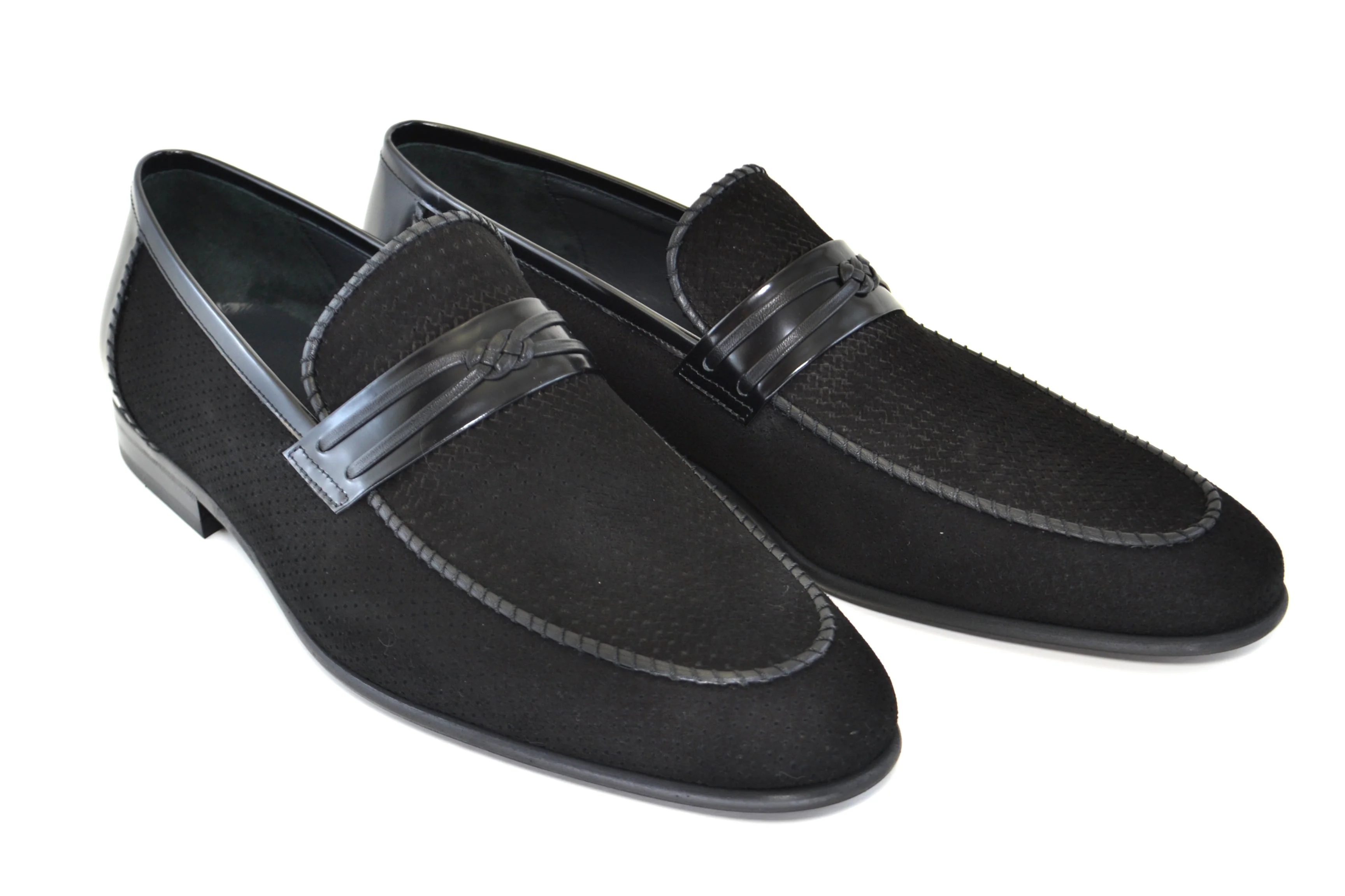 C130-3417HS- Perforated Suede- Black
