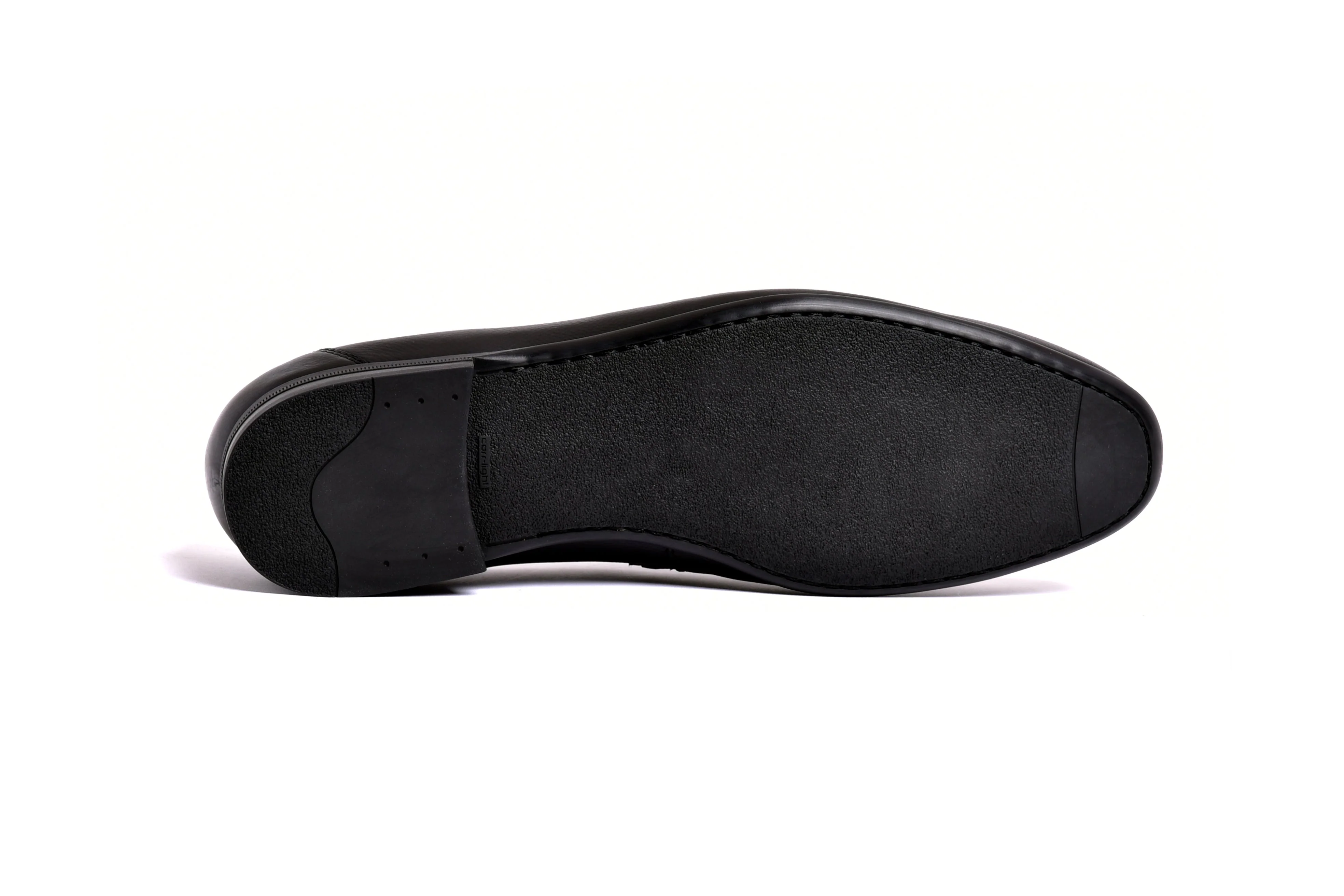 C160-5532 Deer skin Loafer- Black - Image 5