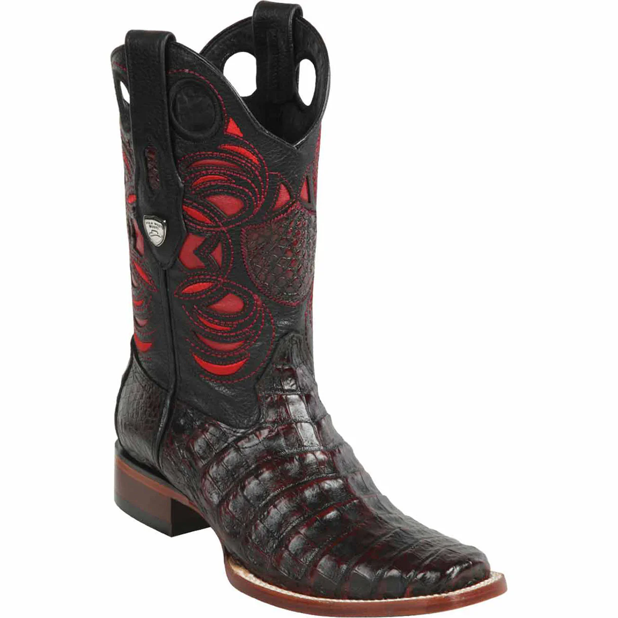 Caiman Belly Square Toe Cowboy Boots - Image 2