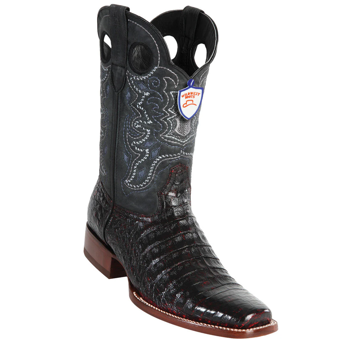 Caiman Belly Square Toe Cowboy Boots - Image 4