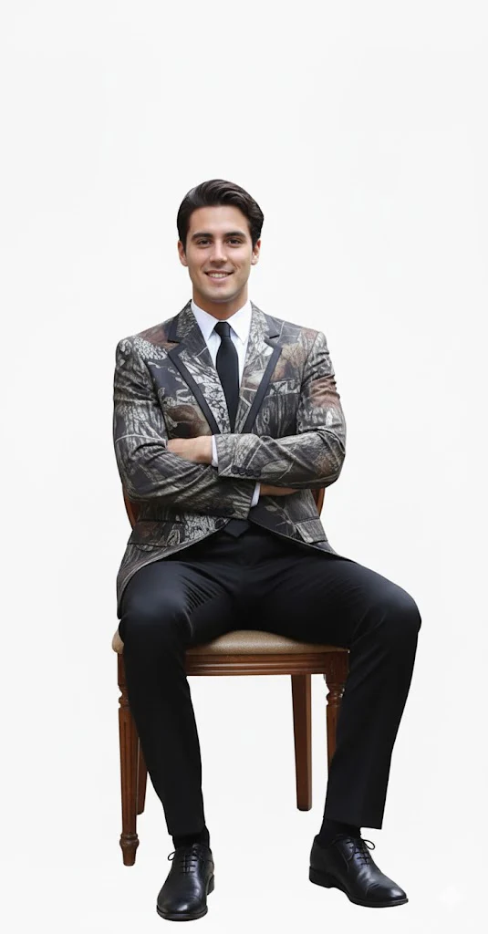 Camouflage Tuxedos with Black Pants and Black Tie - Image 8