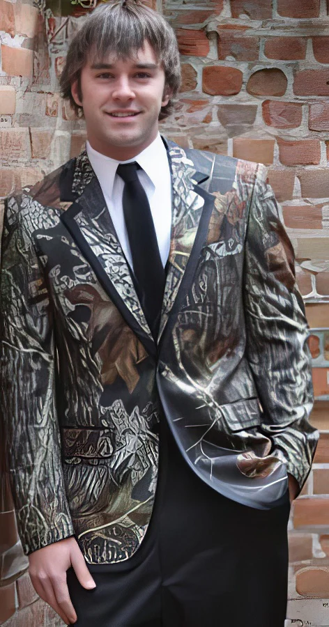 Camouflage Tuxedos with Black Pants and Black Tie - Image 9