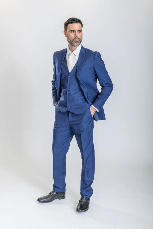 Caravelli Suit - Designer Caravelli Jacket and Pants in Color Solid Cobalt - Image 2