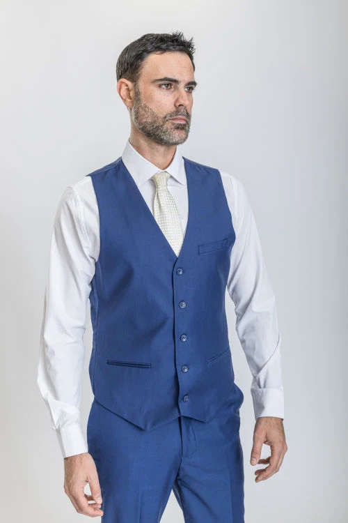 Caravelli Suit - Designer Caravelli Jacket and Pants in Color Solid Cobalt - Image 5