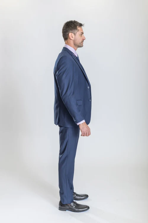 Caravelli Suit - Designer Caravelli Jacket and Pants in Color Solid Midnight Blue - Image 3