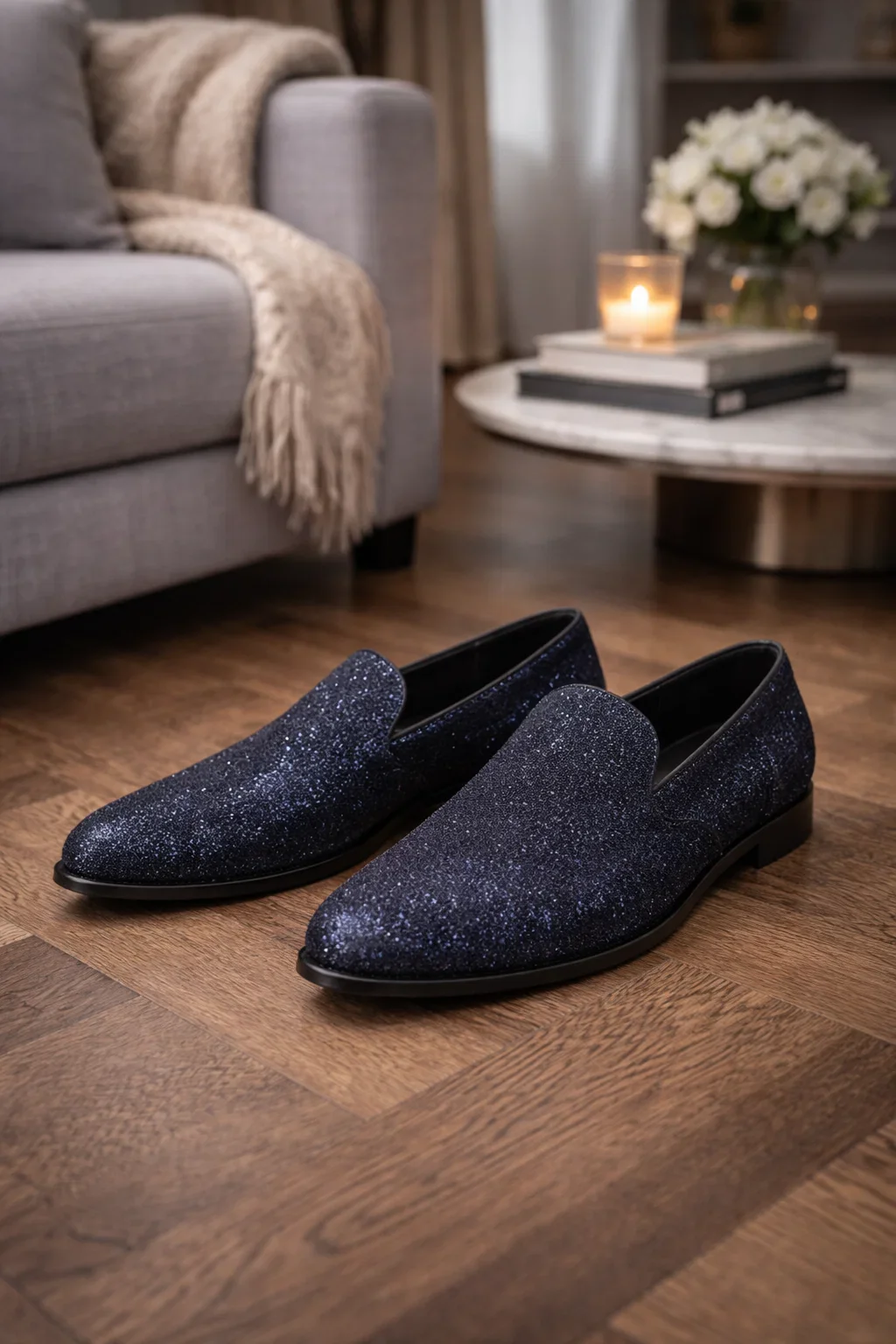 "Cash" Royal Blue Couture 1901 Tuxedo Shoes - Image 7