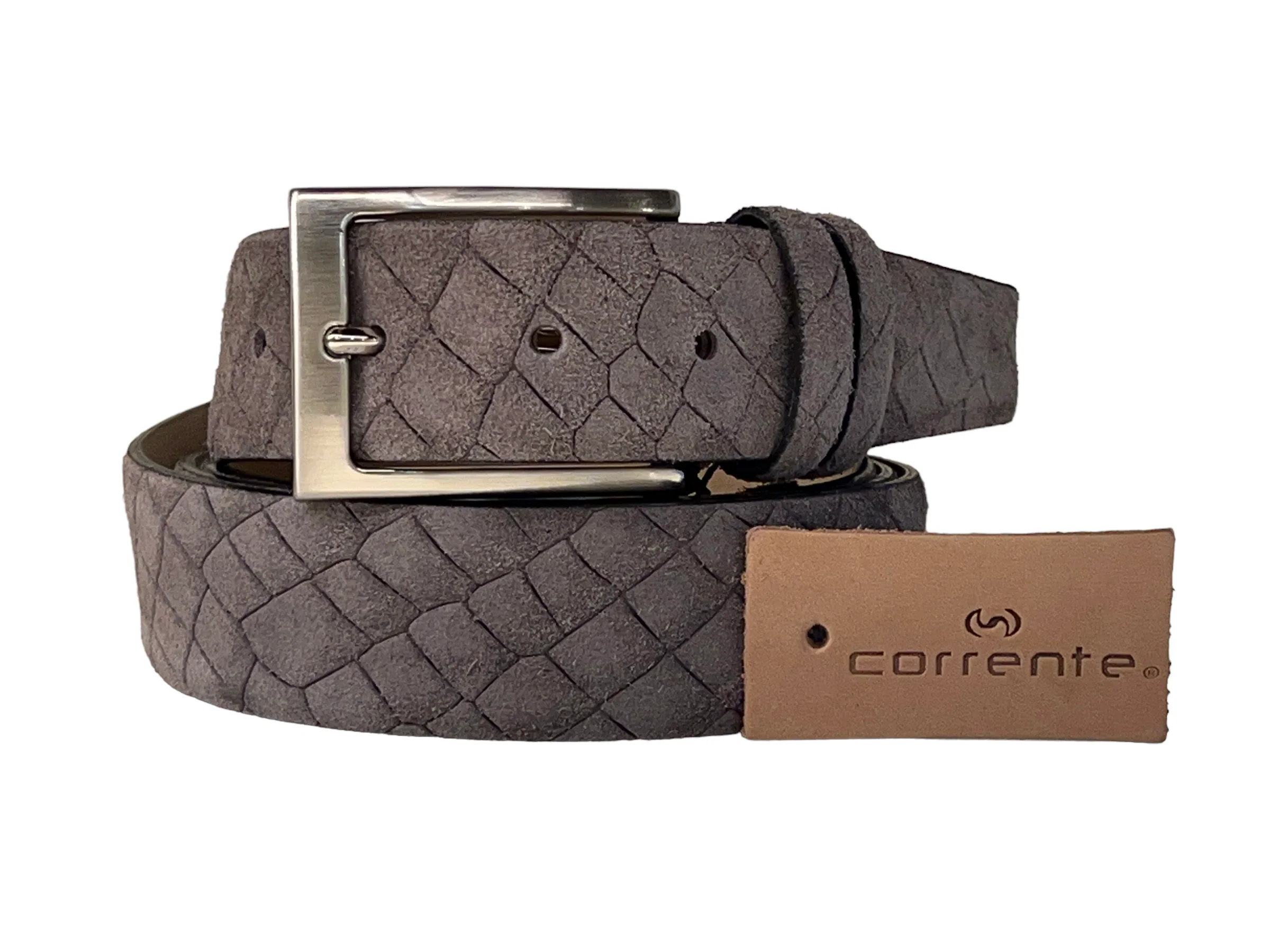 CBelt -4428C-  Suede Design Belt - Vizon