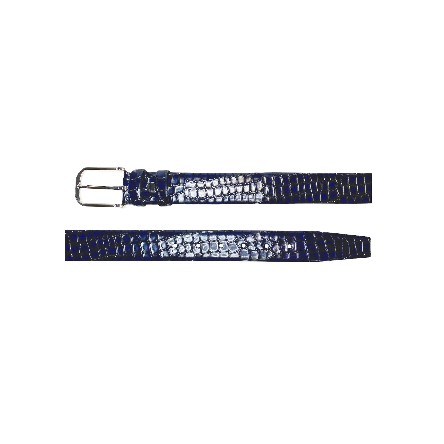 CBelt -5796 Croco Leather Belt - Navy - Image 3