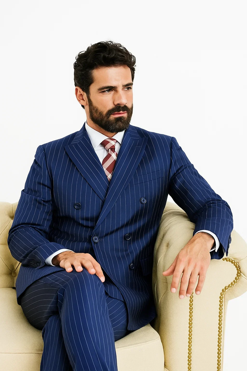 Cheap Plus Size Mens Blue Suit For Big Men Online - Big and Tall Sizes - Image 3