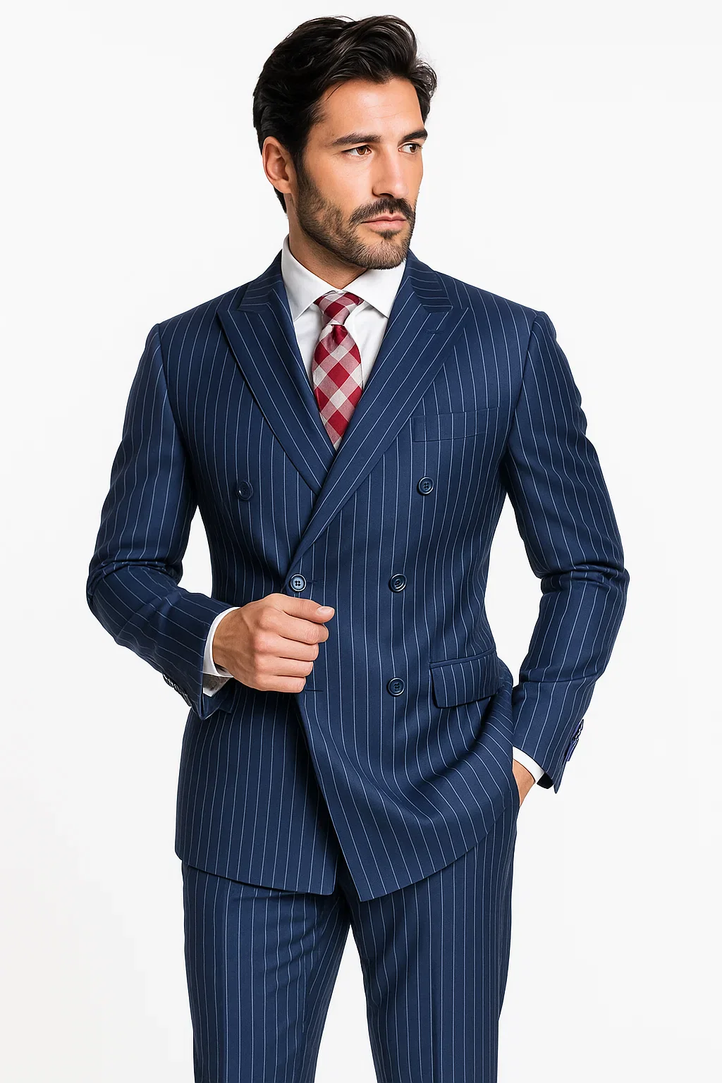 Cheap Plus Size Mens Blue Suit For Big Men Online - Big and Tall Sizes - Image 6
