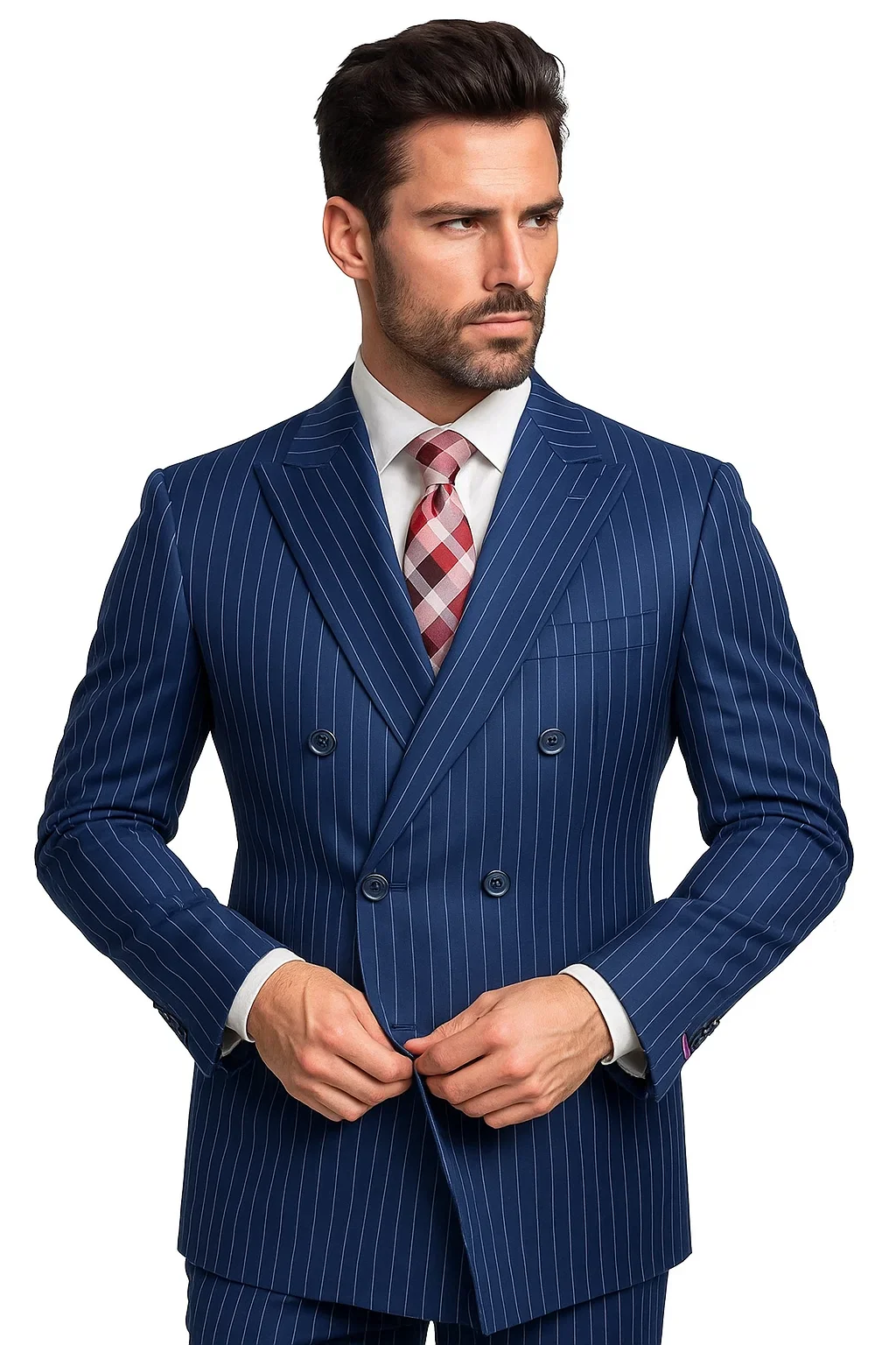 Cheap Plus Size Mens Blue Suit For Big Men Online - Big and Tall Sizes - Image 8